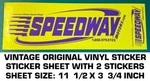 Speedway Motors Shop - Vintage Original Vinyl Decal Sticker Sheet Racing. Fixed Price $8.79.