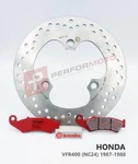 Brembo Serie Oro Rear Disc And Sp Pads Fits Honda VFR400 Rh-j (NC24) 1987-1988. Fixed Price $188.13.