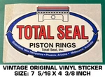 Total Seal Piston Rings-vintage Original Vinyl Decal Sticker-performance Racing. Fixed Price $7.24.