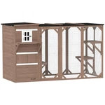 Large Outdoor Cat House For 3 Kitties, Multi-level Design With Big Hiding Areas. Fixed Price $372.99.